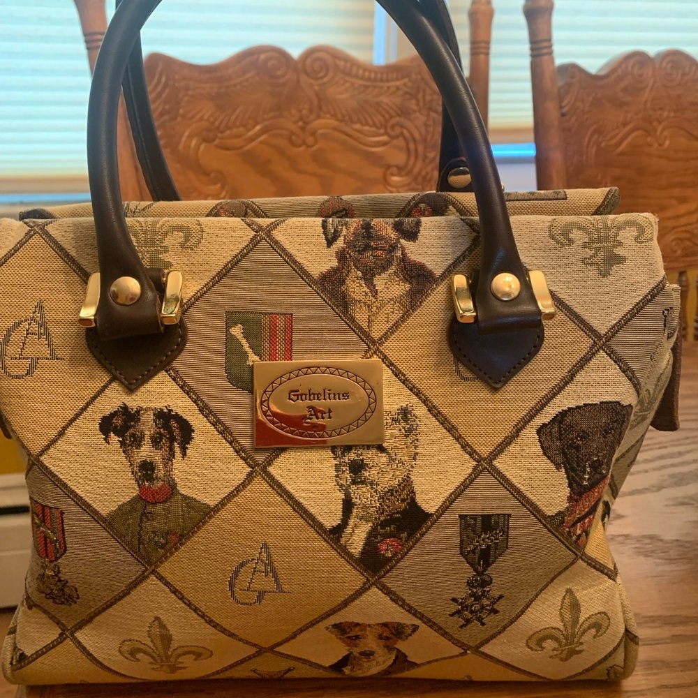 Gobelins Art tapestry dog purse